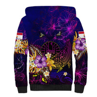 Tahiti French Polynesia Sherpa Hoodie Whale Hibiscus Polynesian DT02 - Polynesian Pride