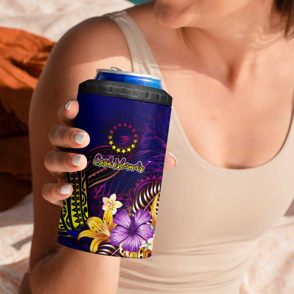 Cook Islands 4 in 1 Can Cooler Tumbler Whale Hibiscus Polynesian DT02 - Polynesian Pride