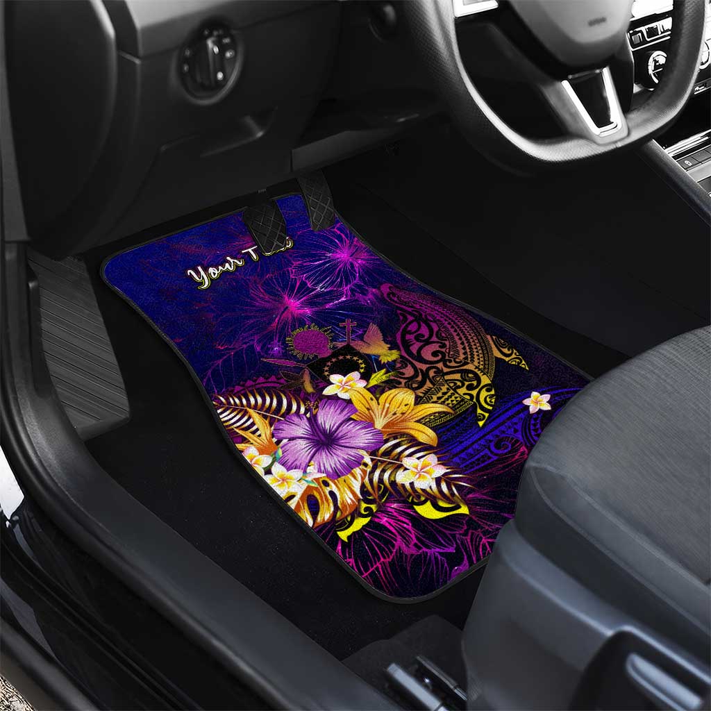 Cook Islands Car Mats Whale Hibiscus Polynesian DT02 - Polynesian Pride