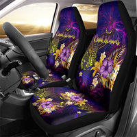 Cook Islands Car Seat Cover Whale Hibiscus Polynesian DT02 - Polynesian Pride