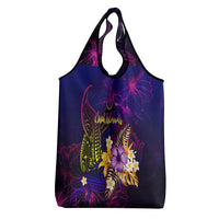 Cook Islands Grocery Bag Whale Hibiscus Polynesian DT02 - Polynesian Pride