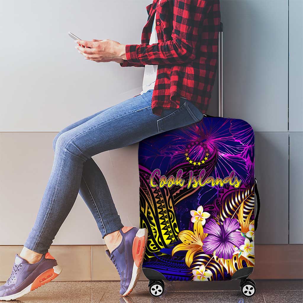 Cook Islands Luggage Cover Whale Hibiscus Polynesian DT02 - Polynesian Pride