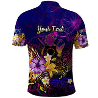 Cook Islands Polo Shirt Whale Hibiscus Polynesian DT02 - Polynesian Pride