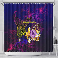 Cook Islands Shower Curtain Whale Hibiscus Polynesian DT02 - Polynesian Pride