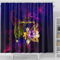 Cook Islands Shower Curtain Whale Hibiscus Polynesian DT02 - Polynesian Pride