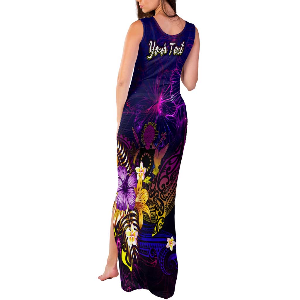 Cook Islands Tank Maxi Dress Whale Hibiscus Polynesian DT02 - Polynesian Pride