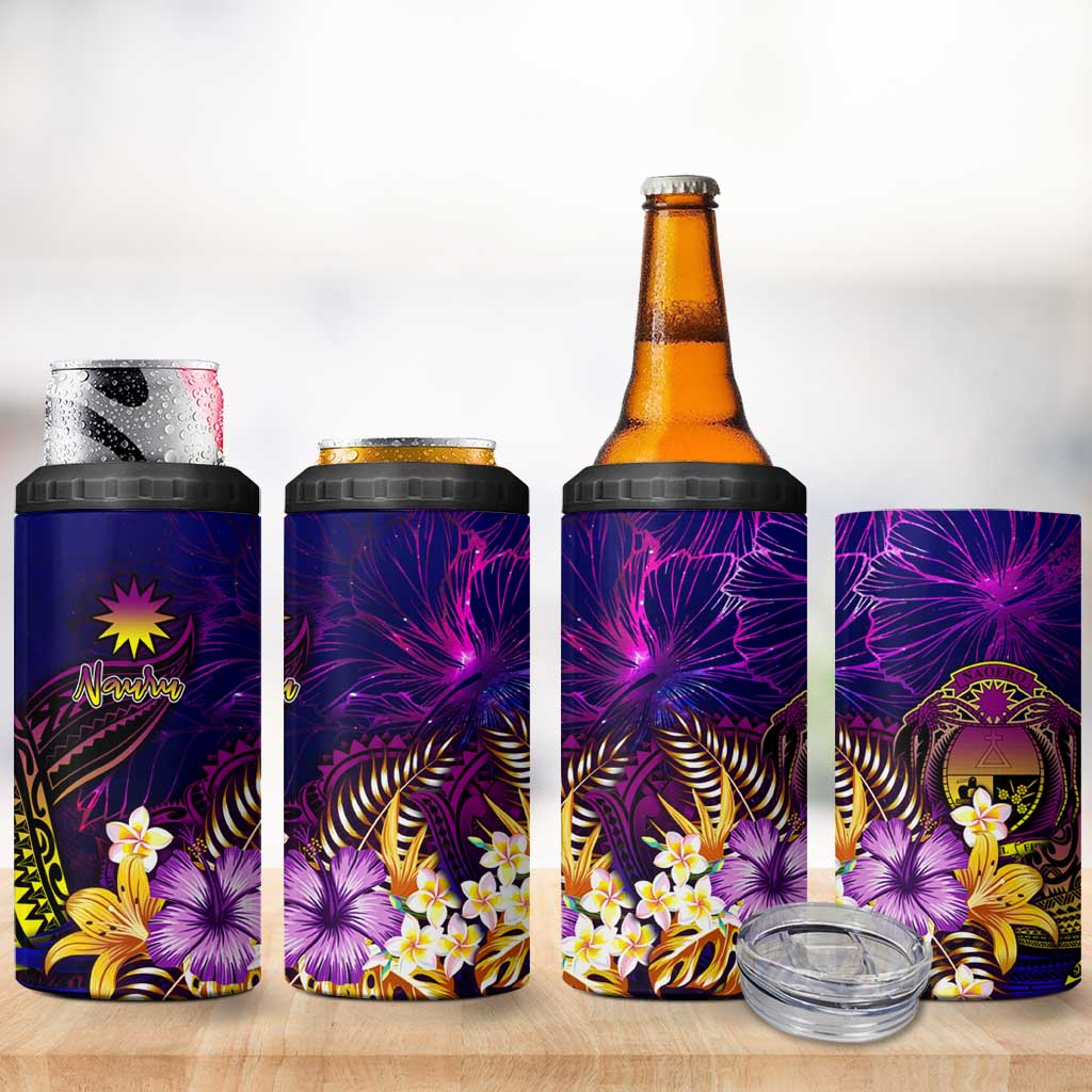 Nauru 4 in 1 Can Cooler Tumbler Whale Hibiscus Polynesian DT02 - Polynesian Pride