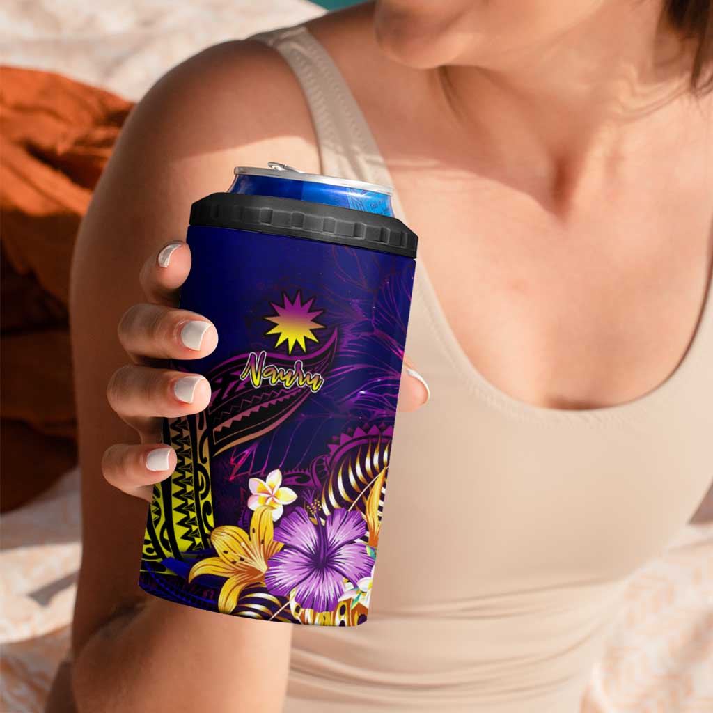 Nauru 4 in 1 Can Cooler Tumbler Whale Hibiscus Polynesian DT02 - Polynesian Pride