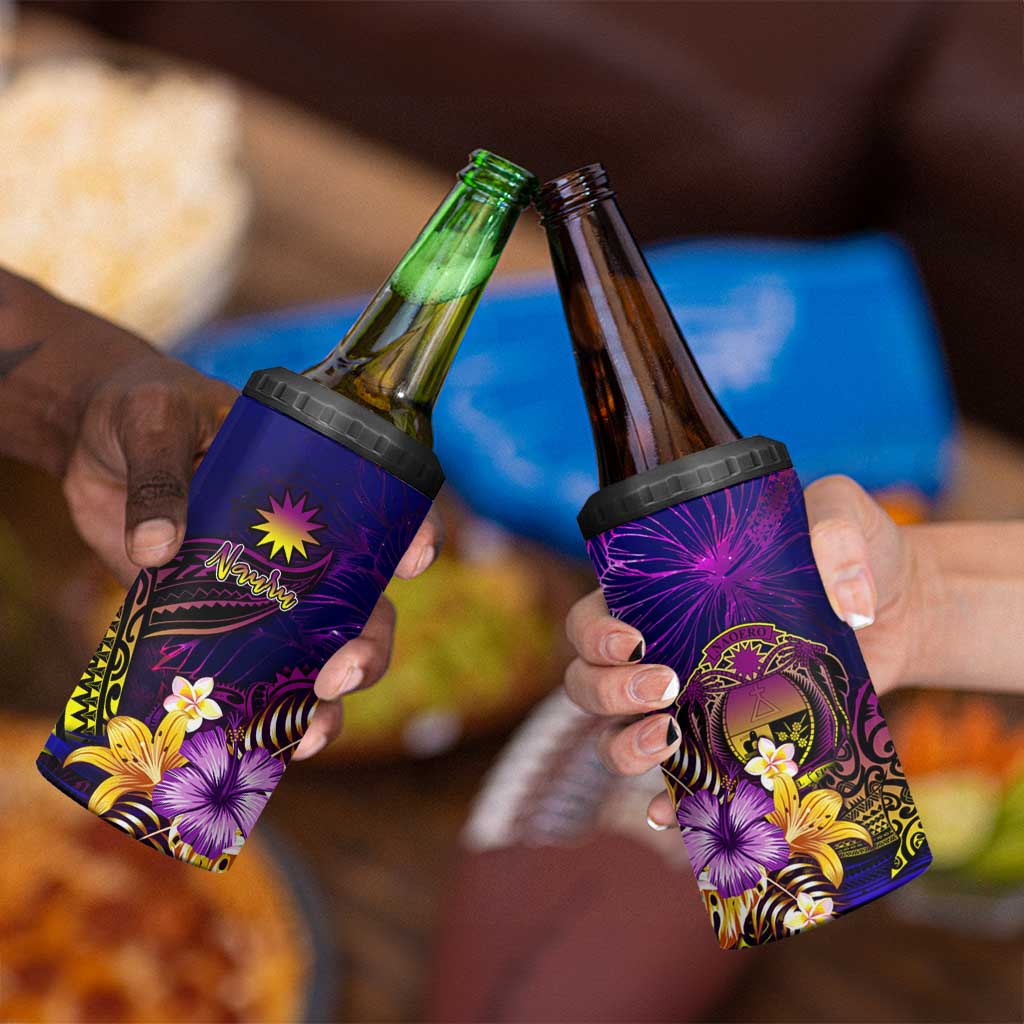 Nauru 4 in 1 Can Cooler Tumbler Whale Hibiscus Polynesian DT02 - Polynesian Pride