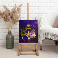 Nauru Canvas Wall Art Whale Hibiscus Polynesian DT02 - Polynesian Pride