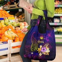 Nauru Grocery Bag Whale Hibiscus Polynesian DT02 - Polynesian Pride