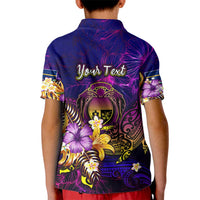 Nauru Kid Polo Shirt Whale Hibiscus Polynesian DT02 - Polynesian Pride