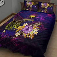 Nauru Quilt Bed Set Whale Hibiscus Polynesian DT02 - Polynesian Pride