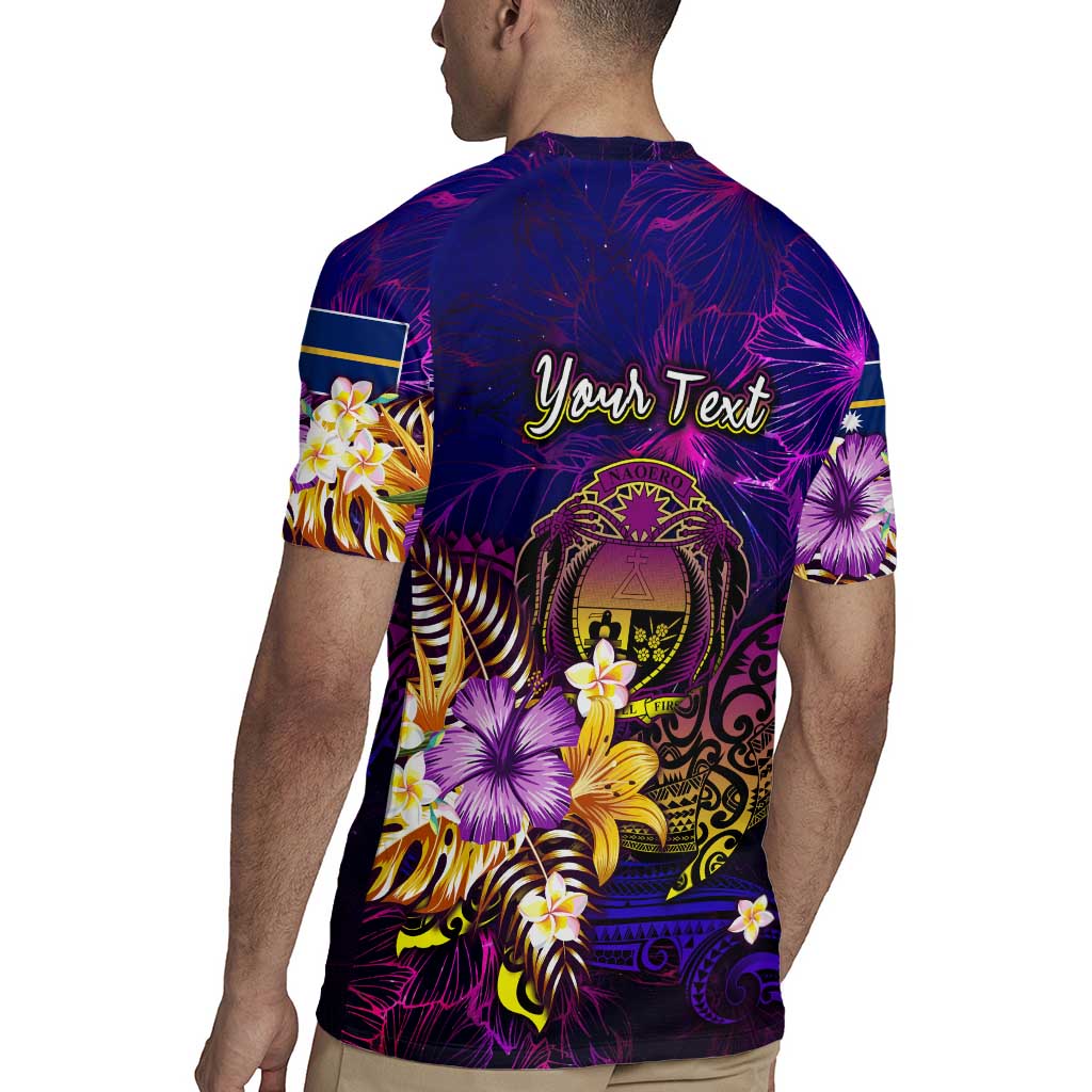 Nauru Rugby Jersey Whale Hibiscus Polynesian DT02 - Polynesian Pride