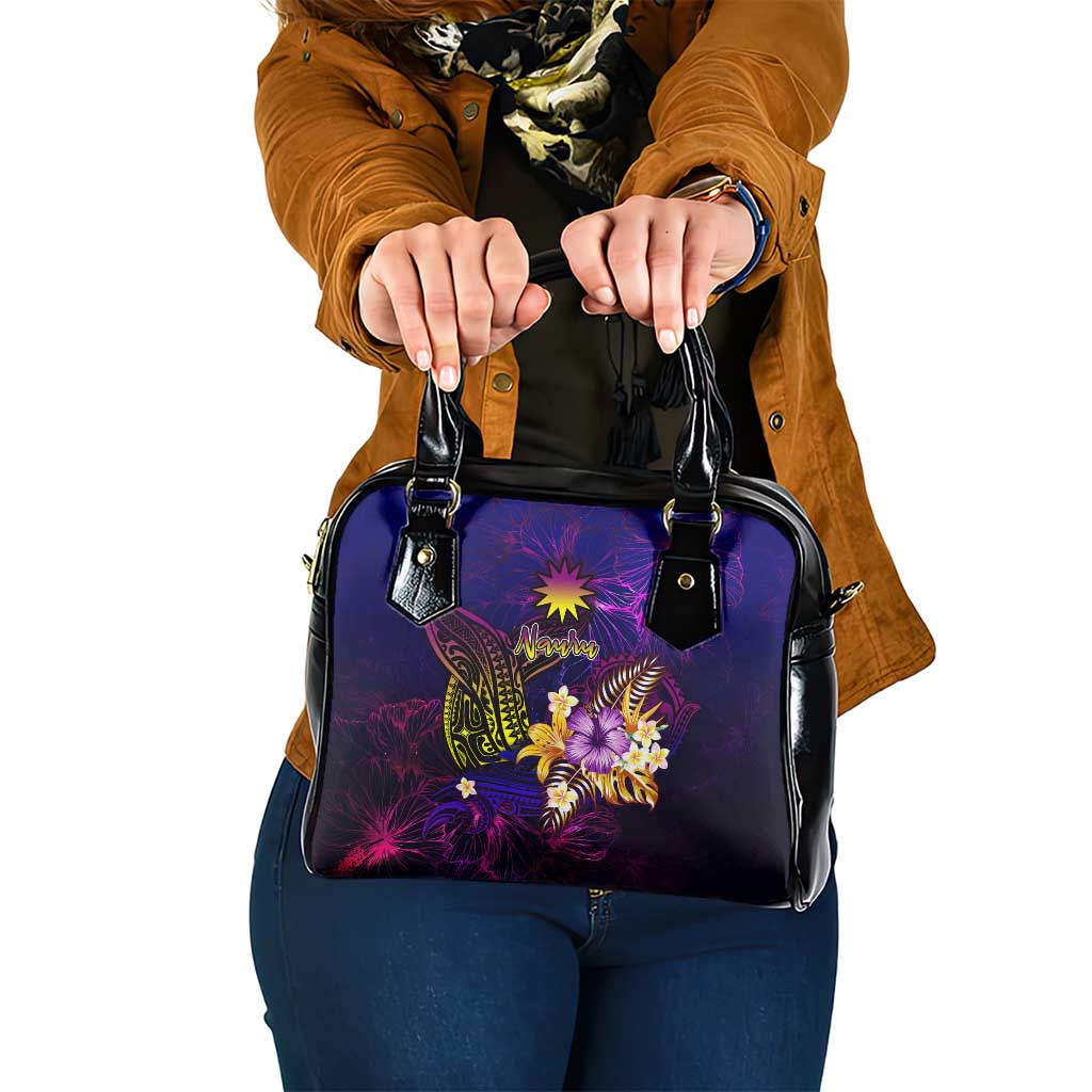 Nauru Shoulder Handbag Whale Hibiscus Polynesian DT02 One Size Purple - Polynesian Pride