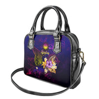 Nauru Shoulder Handbag Whale Hibiscus Polynesian DT02 - Polynesian Pride