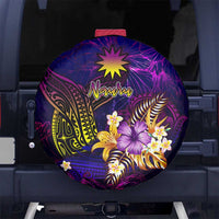 Nauru Spare Tire Cover Whale Hibiscus Polynesian DT02 No hole Purple - Polynesian Pride