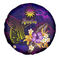 Nauru Spare Tire Cover Whale Hibiscus Polynesian DT02 - Polynesian Pride