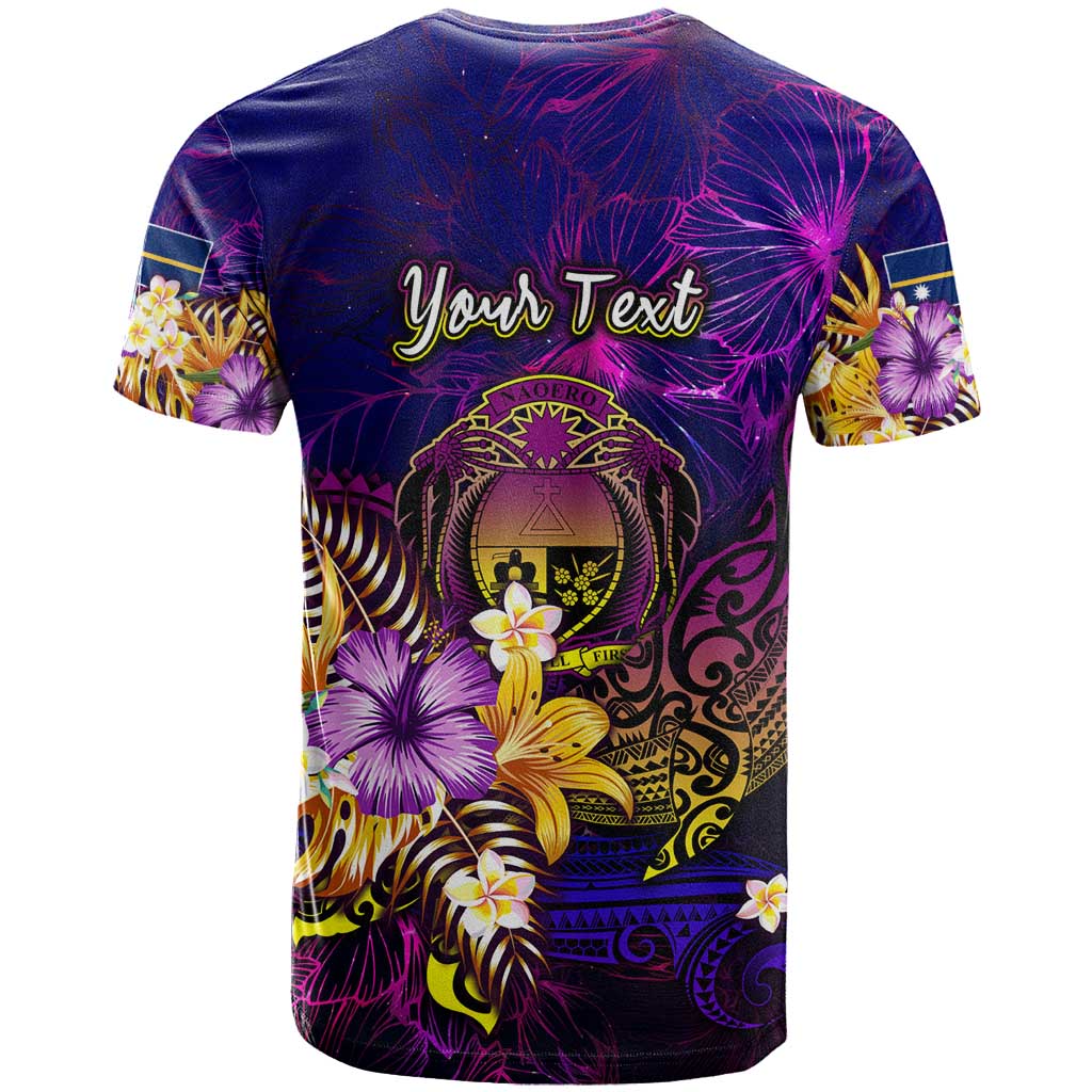 Nauru T Shirt Whale Hibiscus Polynesian DT02 - Polynesian Pride