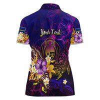 Nauru Women Polo Shirt Whale Hibiscus Polynesian DT02 - Polynesian Pride
