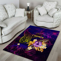 Tuvalu Area Rug Whale Hibiscus Polynesian DT02 - Polynesian Pride