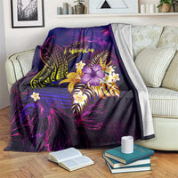 Tuvalu Blanket Whale Hibiscus Polynesian DT02 Purple - Polynesian Pride