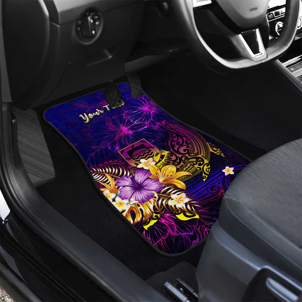 Tuvalu Car Mats Whale Hibiscus Polynesian DT02 - Polynesian Pride