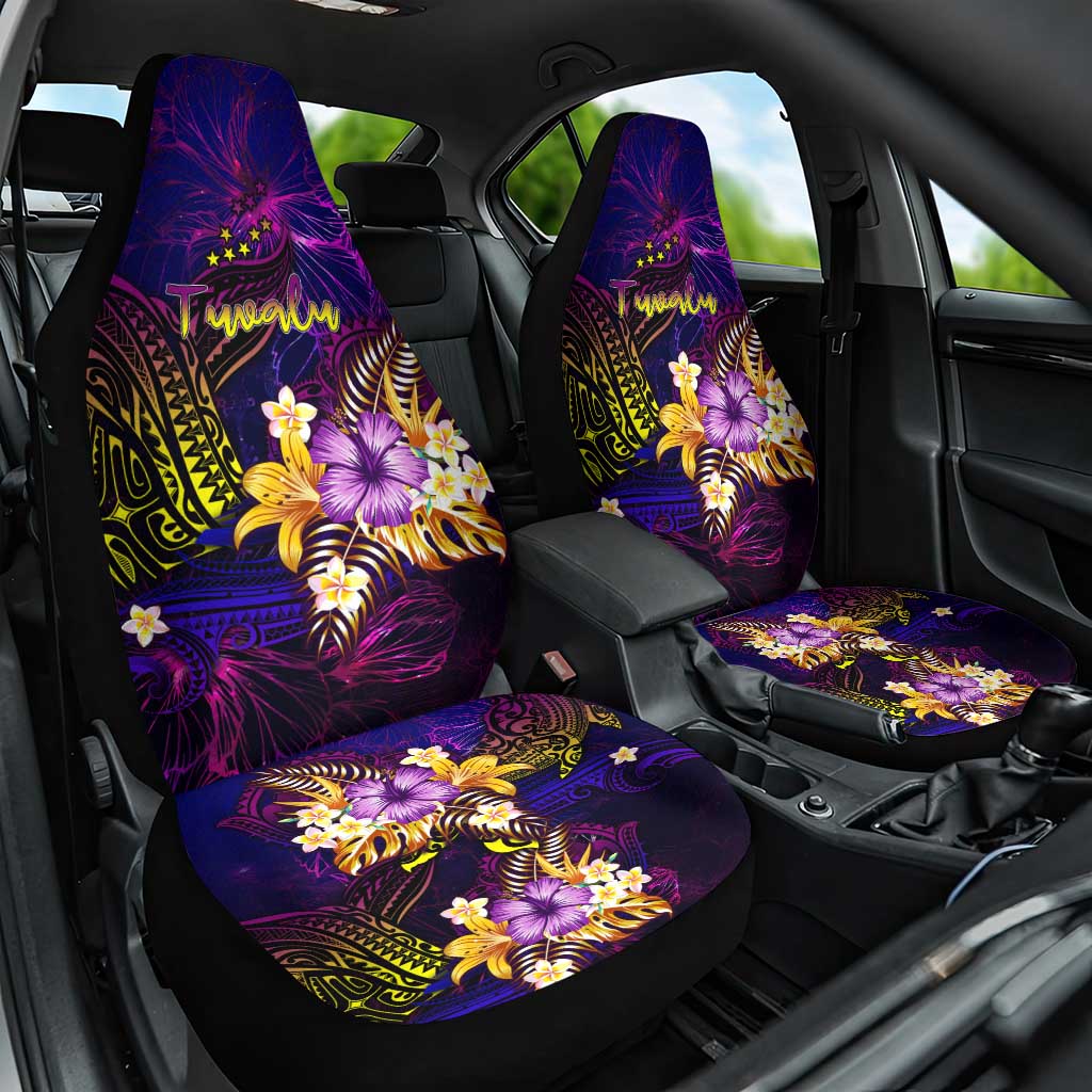 Tuvalu Car Seat Cover Whale Hibiscus Polynesian DT02 One Size Purple - Polynesian Pride