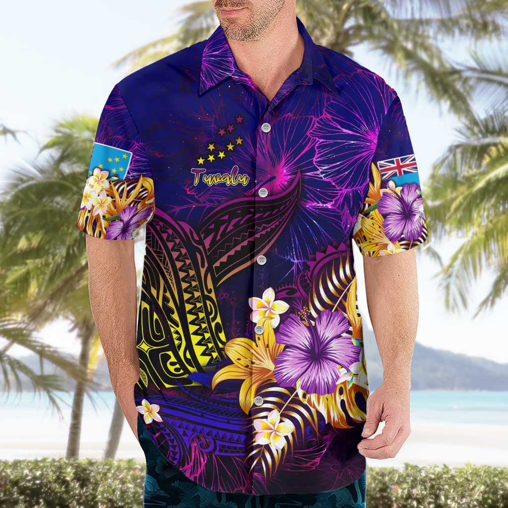 Tuvalu Hawaiian Shirt Whale Hibiscus Polynesian DT02 - Polynesian Pride