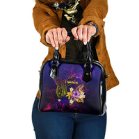 Tuvalu Shoulder Handbag Whale Hibiscus Polynesian DT02 One Size Purple - Polynesian Pride