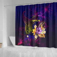 Tuvalu Shower Curtain Whale Hibiscus Polynesian DT02 - Polynesian Pride