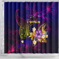 Tuvalu Shower Curtain Whale Hibiscus Polynesian DT02 - Polynesian Pride