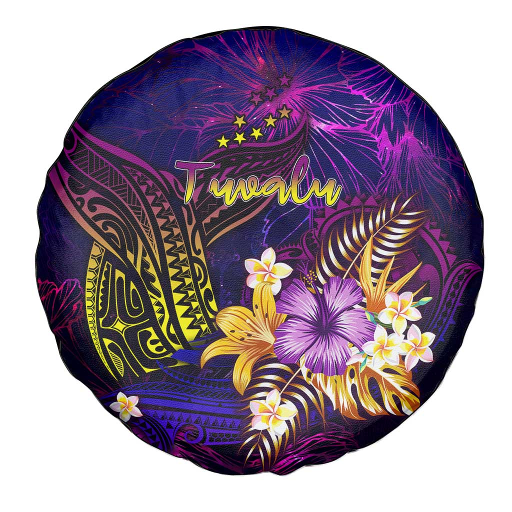 Tuvalu Spare Tire Cover Whale Hibiscus Polynesian DT02 - Polynesian Pride