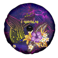 Tuvalu Spare Tire Cover Whale Hibiscus Polynesian DT02 - Polynesian Pride