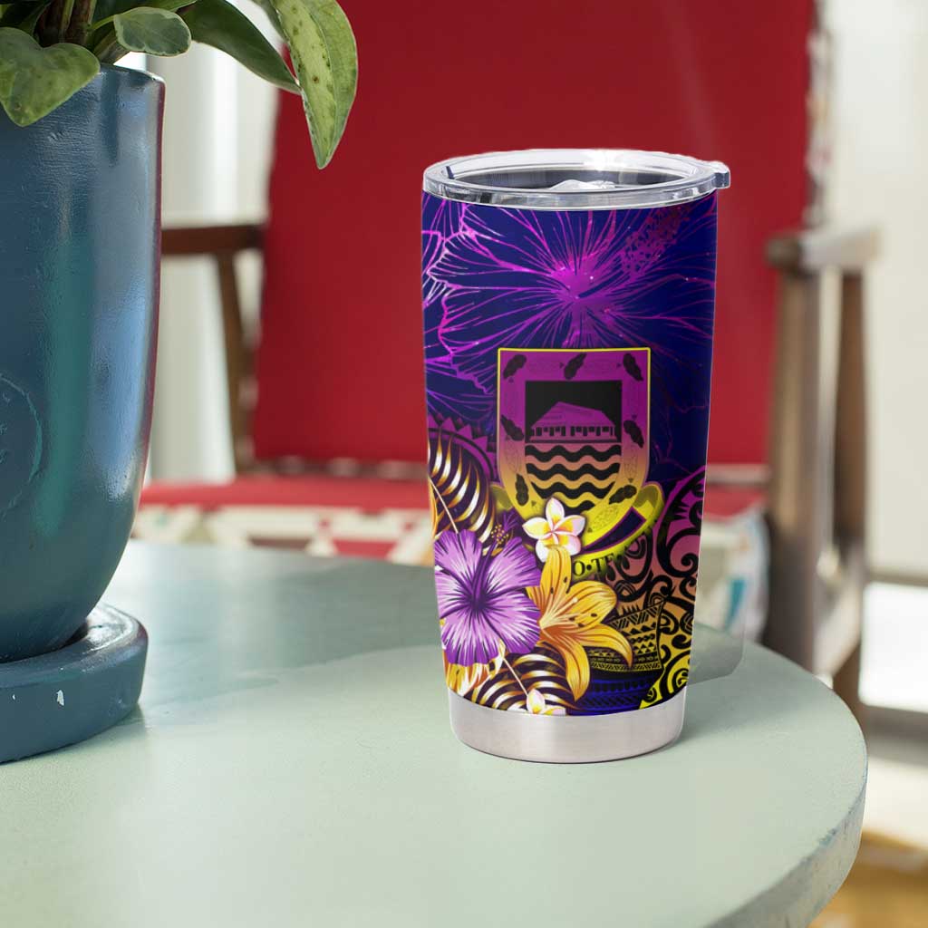 Tuvalu Tumbler Cup Whale Hibiscus Polynesian DT02 - Polynesian Pride
