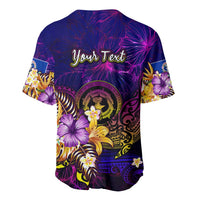Northern Mariana Islands Baseball Jersey Whale Hibiscus Polynesian DT02 - Polynesian Pride