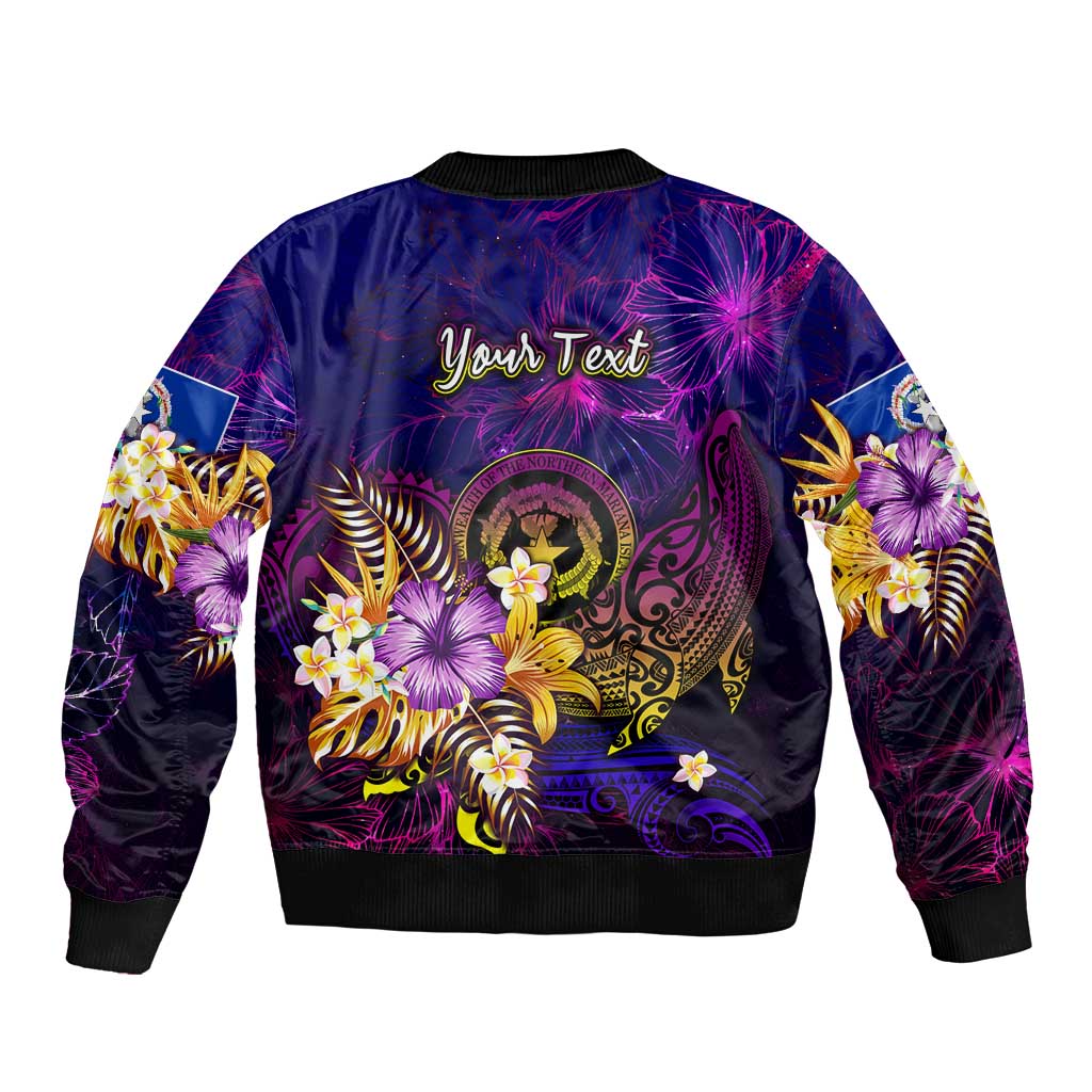 Northern Mariana Islands Bomber Jacket Whale Hibiscus Polynesian DT02 - Polynesian Pride