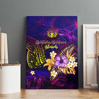 Northern Mariana Islands Canvas Wall Art Whale Hibiscus Polynesian DT02 - Polynesian Pride
