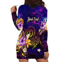 Northern Mariana Islands Hoodie Dress Whale Hibiscus Polynesian DT02 - Polynesian Pride