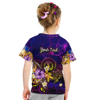 Northern Mariana Islands Kid T Shirt Whale Hibiscus Polynesian DT02 - Polynesian Pride
