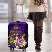 Northern Mariana Islands Luggage Cover Whale Hibiscus Polynesian DT02 - Polynesian Pride