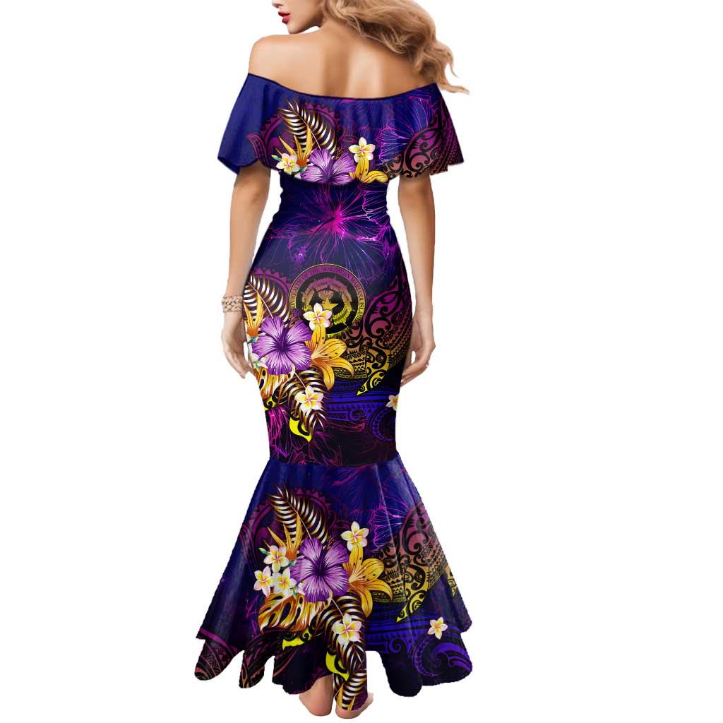 Northern Mariana Islands Mermaid Dress Whale Hibiscus Polynesian DT02 - Polynesian Pride