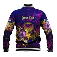 Marshall Islands Baseball Jacket Whale Hibiscus Polynesian DT02 - Polynesian Pride