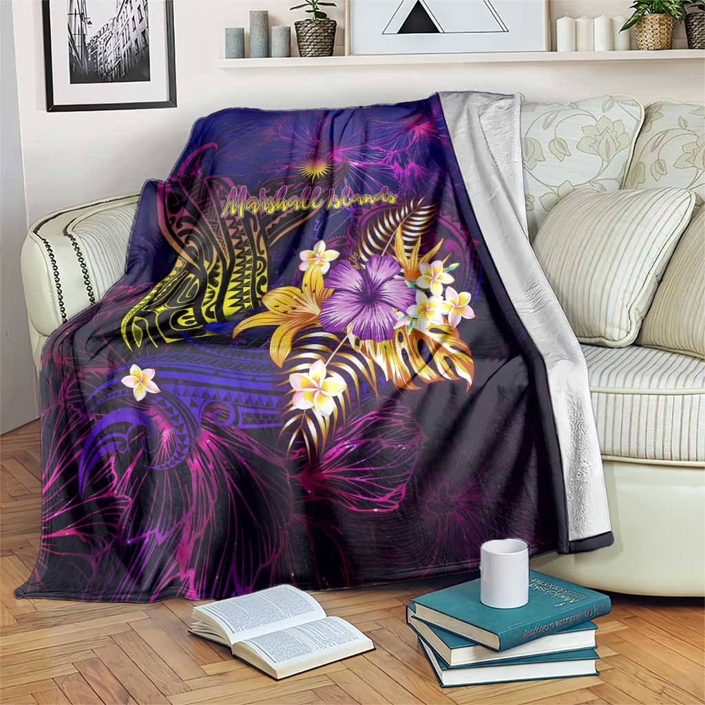 Marshall Islands Blanket Whale Hibiscus Polynesian DT02 Purple - Polynesian Pride