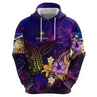 Marshall Islands Hoodie Whale Hibiscus Polynesian DT02 - Polynesian Pride