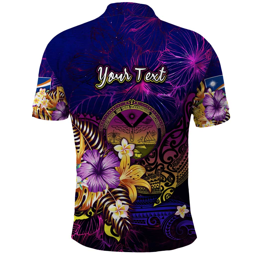 Marshall Islands Polo Shirt Whale Hibiscus Polynesian DT02 - Polynesian Pride