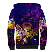 Marshall Islands Sherpa Hoodie Whale Hibiscus Polynesian DT02 - Polynesian Pride
