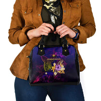 Marshall Islands Shoulder Handbag Whale Hibiscus Polynesian DT02 - Polynesian Pride