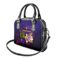 Marshall Islands Shoulder Handbag Whale Hibiscus Polynesian DT02 - Polynesian Pride