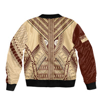 Fiji Bula Bomber Jacket Tapa Pattern Design DT02 - Polynesian Pride